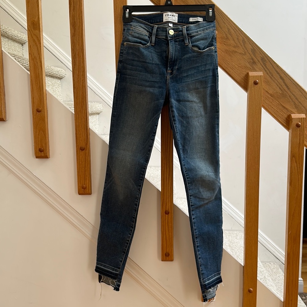 Women Frame Demin, le high skinny, jeans, size 24, blue